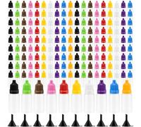 JIAYUET 200 PCS 15ml Plastic Empty Dropper Bottles, Small Squeezable Dropper Bottles for Paint, Essence, Eye Drops, Colourful