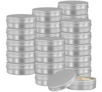 JIAYUET 25 PCS 100ml/3oz Aluminum Round Screw Top Tins,Empty Candle Jars for Candle Making and Storage, Metal Containers with Airtight Lid