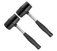 JIAYUET 2PCS 12oz Rubber Mallet Camping Hammer with Steel Handle Tent Peg Mallet for Tents, Canopies, Outdoor Gear Installation