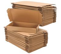 JIAYUET 30 PCS 300 x 215 x 50mm Brown Corrugated Cardboard Boxes, A4 Small Kraft Postal Shipping Boxes for Mailing Packaging Parcel