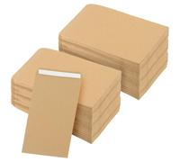 JIAYUET 300PCS 6 x 10cm Small Brown Envelopes, Mini Kraft Seed Envelopes,Self Seal Pocket Envelope for Coin Cash