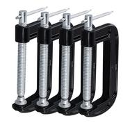 JIAYUET 4 Piece G Clamp Set,4inch/100mm Heavy Duty Black C Clamps for Woodworking and Welding