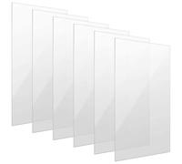 JIAYUET 6PCS A3 Clear Acrylic Sheets, 3mm Thick Transparent Plastic Acrylic Board with Protective Film for DIY Crafts, Picture Frames,29.7 x 42cm