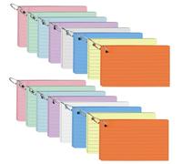 JIAYUET 800 Pack Flashcards, 127x76mm Coloured Flash Cards Revision Cards Notecards with Double-Sided Ruled Lines for Office and Home