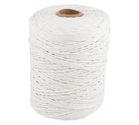 JIAYUET Macrame Cotton Cord, 3mm x 500m Macrame Rope 4 Strand Twisted for Crafts Decorative,White
