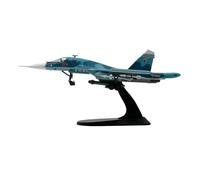 JIAYUNEU 1/100 For SU-34 Fighter Bomber Diecast Metal Plane Model Adult Collection Static Display Miniature Hobby Playset