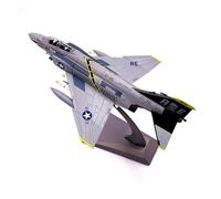 JIAYUNEU 1 100 For USF-4 Fighter Phantom 2 Bomber Military Diecast Aircraft Model Display Jolly Roger Squadron Boys Toys Miniature Hobby Playset