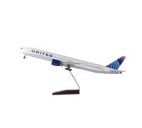 JIAYUNEU 1:130 For B777 Diecast Resin Airplane Model With Light Collection Display Decoration Toy Miniature Hobby Playset(Without lights)