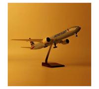 JIAYUNEU 1/157 For B777 W Light And Base Diecast Resin Plane Model Collection Display Decoration Toy Miniature Hobby Playset(Lighted)