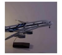JIAYUNEU 1:160 47CM For A380 Lightweight Die-cast Resin Aircraft Model Static Desktop Decoration Miniature Hobby Playset(With light)