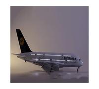 JIAYUNEU 1 160 Fit For Airbus 380 A380 Aviation Plane Model With Lights And Wheels Plastic Resin Airplane Collection Miniature Hobby Playset(B)