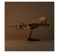 JIAYUNEU 1/160 For A380 Diecast Resin Airplane Model Toy Collection Souvenir Display Decoration Miniature Hobby Playset(Lighted)