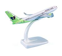 JIAYUNEU 1 260 16cm Airplane Model ABS And Metal Aircrafts Boeing B737-800 For Jinair Replica Plane Miniature Hobby Playset