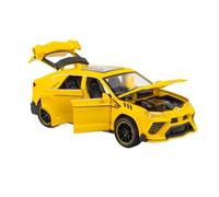 JIAYUNEU 1:32 For Lamborghini URUS Sports Car Simulation Diecast Metal Alloy Model Sound Light Pull Back Toy Collection Hobby Collection Kit(Yellow)