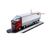 JIAYUNEU 1:43 For TRUCKS Container Van Die-cast Zinc Alloy Model Cars Collectible Decorative Toy Cars Bedroom Decoration(Red)