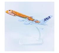 JIAYUNEU 1 500 Fit For A380 380 Aviation Orange Turtle KALA Plane Model With Bracket Collection Display Decoration Miniature Hobby Playset