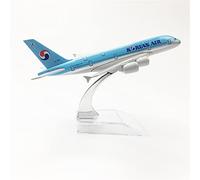 JIAYUNEU 16cm For Korean Air A380 Airplane Model Die-Cast Metal Miniature Airbus Ornament Planetoy Set