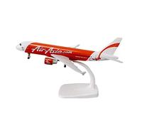 JIAYUNEU 19cm Alloy Red Fit For Air Asia Airlines Airbus 320 A320 Die Cast Model Plane With Wheels Gift Collectible Miniature Hobby Playset