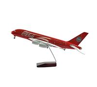 JIAYUNEU 46cm For Airbus A380 Airplane Model 1 160 Scale Die-cast Resin With Lights And Wheels Miniature Hobby Playset(No light A380)