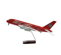 JIAYUNEU 46cm For Airbus A380 Airplane Model 1 160 Scale Die-cast Resin With Lights And Wheels Miniature Hobby Playset(With light A380)