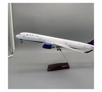 JIAYUNEU 47cm 1/142 For Diecast Resin Aircraft Model A350 Toys Collection Desktop Decor Display Miniature Hobby Playset(With light)