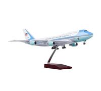 JIAYUNEU 47cm 1:150 B747 Resin Airplane Model With Light And Wheel Landing Gear Collection Display Miniature Hobby Playset(Without lights)