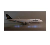 JIAYUNEU 47CM 1/150 For B747 Diecast Resin Airplane Model Light Wheel Collection Display Toys Miniature Hobby Playset(With light)