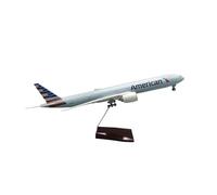 JIAYUNEU 47CM 1/157 For 777 Die-cast Resin Aircraft Model With Wheels Landing Collection Desk Decor Miniature Hobby Playset(Without lights)
