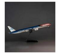JIAYUNEU 47CM 1/157 For B777 Orange Diecast Resin Plane Model Collection Display Toys Souvenirs Miniature Hobby Playset(With lights)