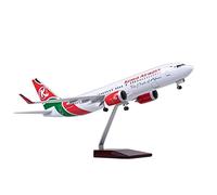 JIAYUNEU 47cm 1 85 Airplane For B737 Model With Lights And Wheels Die-cast ABS Resin Miniature Hobby Playset(Without light)