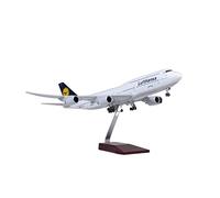 JIAYUNEU 47CM Fit For Aviation B777 W Airplane Adult Gift Collection Display Souvenir Aircraft Rack With Wheels Miniature Hobby Playset(A)