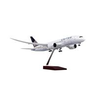 JIAYUNEU 47CM For B787 Diecast Resin Airplane Model With Light Static Collection Display Ornaments Miniature Hobby Playset(Without light)