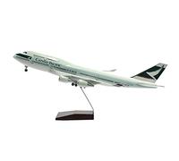 JIAYUNEU 47cm Resin Die Cast 1 150 Scale For Cathay Pacific Airbus A350 Airplane Model Plane With Lights Planetoy Set(B747)