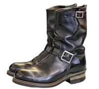 JIAYUTOO Men Riding Boots Steampunk Side Buckle PU Leather Knight Boots Fashion Equestrian Boots Military Boots for Daily Wear (Black,45)