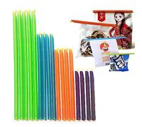Jiazhishun 16Pcs Reusable Magic Bag Sealing Sticks, PP Construction, Purple, Orange, Blue, Green, Fold Top, Moisture-Proof, Food Storage