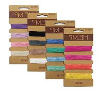 Jiazhishun 4Pcs Multicolored Linen Cotton Cord for Bracelets Keychains Craft Making Accessories