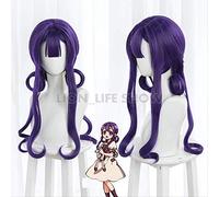 Jibaku Shounen Hanako Kun Akane Kwai Cosplay Wig Purple Long Heat Resistant Synthetic Hairpiece Party Wigs