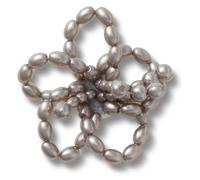 Jibbitz Black Pearl Beaded Floral Pin
