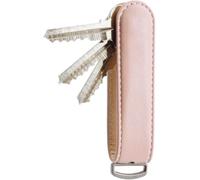 Jibbon Italian Leather Key Organizer |Marine Grade 316 Stainless Steel Leather Keychain -Key Holder Hold UpTo 9 Standard Keys (Blush)