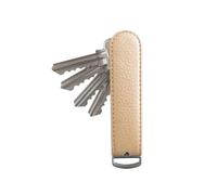 Jibbon Italian Leather Key Organizer |Marine Grade 316 Stainless Steel Leather Keychain -Key Holder Hold UpTo 9 Standard Keys (Dune)