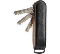 Jibbon Italian Leather Key Organizer |Marine Grade 316 Stainless Steel Leather Keychain -Key Holder Hold UpTo 9 Standard Keys (Black)