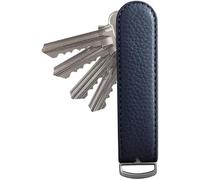 Jibbon Italian Leather Key Organizer |Marine Grade 316 Stainless Steel Leather Keychain -Key Holder Hold UpTo 9 Standard Keys (Navy)