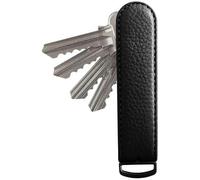 Jibbon Italian Leather Key Organizer |Marine Grade 316 Stainless Steel Leather Keychain -Key Holder Hold UpTo 9 Standard Keys (All Black New)
