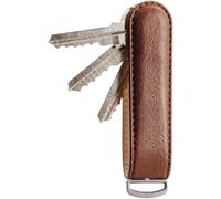 Jibbon Italian Leather Key Organizer |Marine Grade 316 Stainless Steel Leather Keychain -Key Holder Hold UpTo 9 Standard Keys (Cocoa)