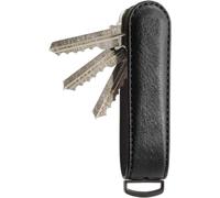 Jibbon Italian Leather Key Organizer |Marine Grade 316 Stainless Steel Leather Keychain -Key Holder Hold UpTo 9 Standard Keys (All Black)