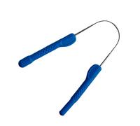 JiBee Tongue Cleaner, Scraper by MyMouth - Stainless Steel with Silicone Handle - Fight Bad Breath (Sky Blue)