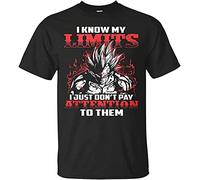 jibi Men's I Know My Limits Majin Vegeta T-Shirt L