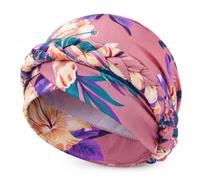 JIBMI Braided Turban Head Wrap for Women, Pre-Tied Floral Cap