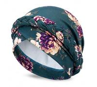 JIBMI Braided Turban Head Wrap for Women, Pre-Tied Floral Cap