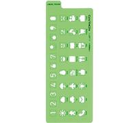 Kokuyo JIBUN_TECHO Goods, Template Stencil, Icon Version, Shared Size, Green, Japan Import (NI-JG7-1)